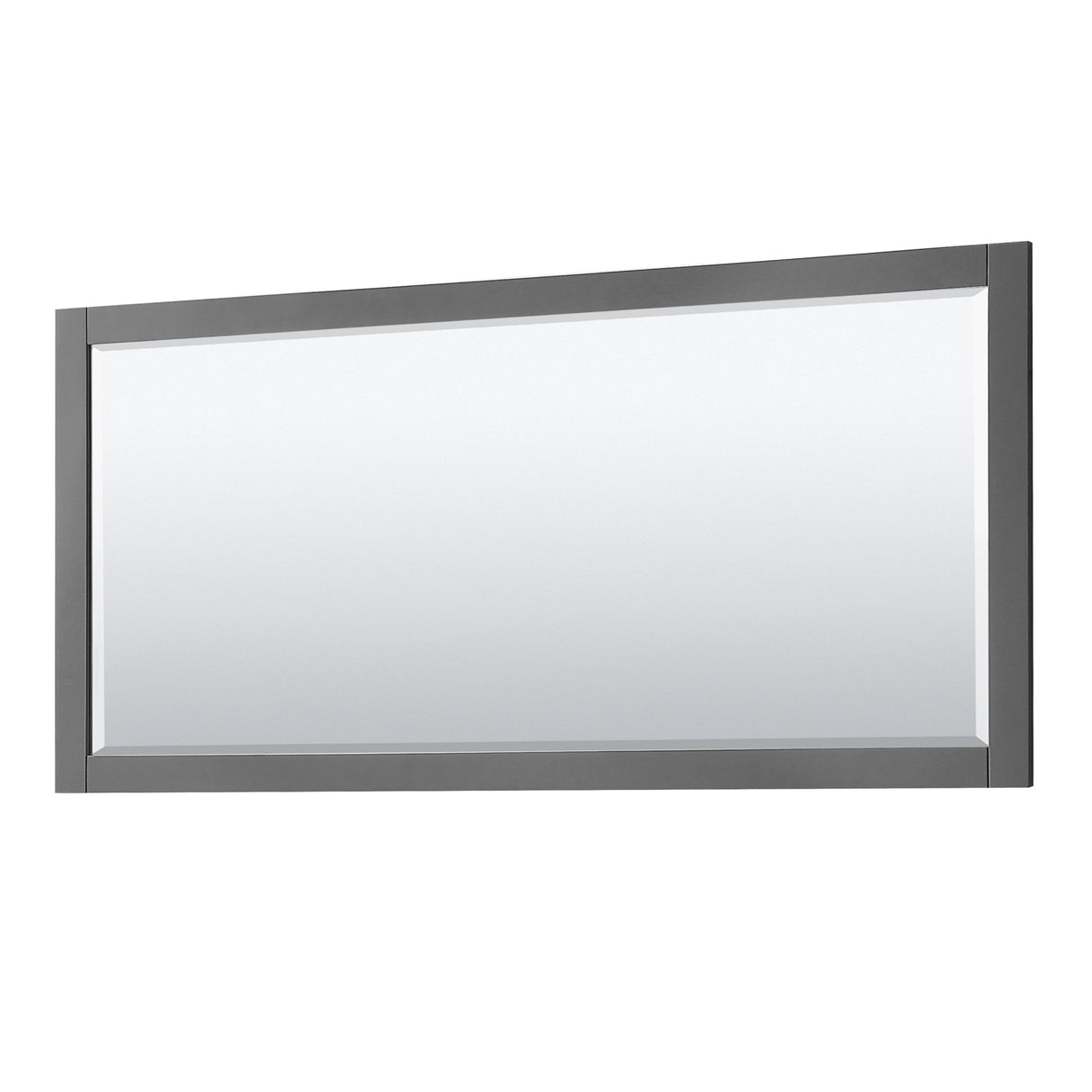 Avery 72 Inch Double Bathroom Vanity in Dark Gray No Countertop No Sinks and 70 Inch Mirror