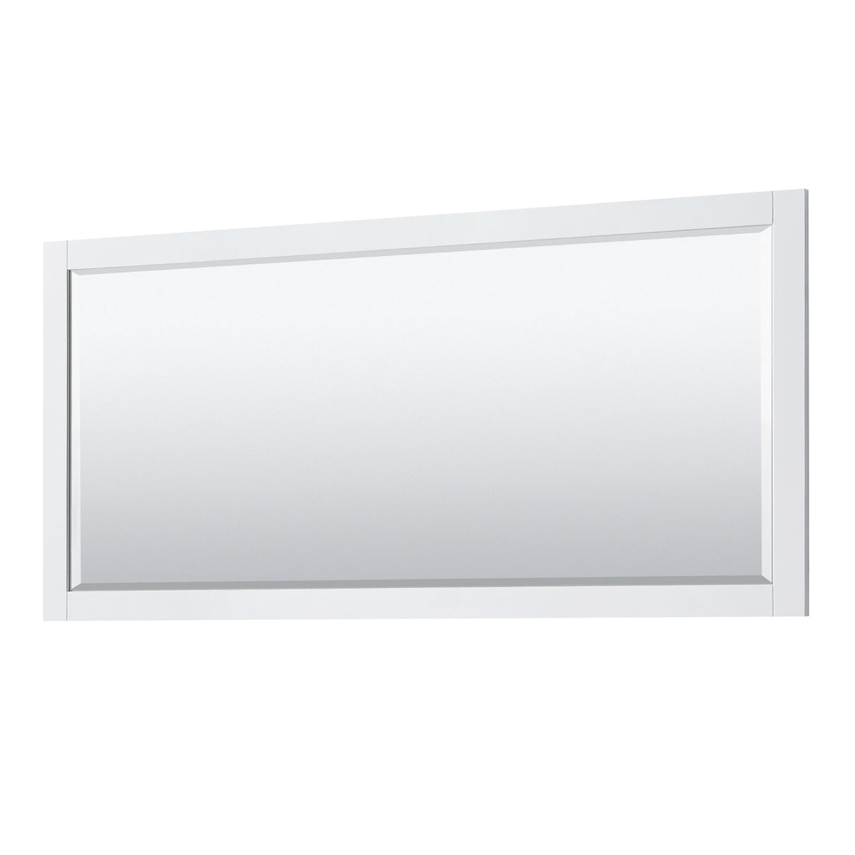 Avery 72 Inch Double Bathroom Vanity in White No Countertop No Sinks 70 Inch Mirror Brushed Gold Trim