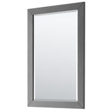 Daria 60 Inch Double Bathroom Vanity in Dark Gray Carrara Cultured Marble Countertop Undermount Square Sinks 24 Inch Mirrors