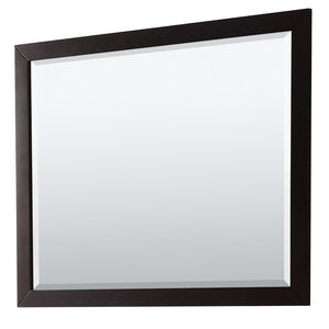 Daria 48 Inch Single Bathroom Vanity in Dark Espresso White Cultured Marble Countertop Undermount Square Sink Matte Black Trim 46 Inch Mirror