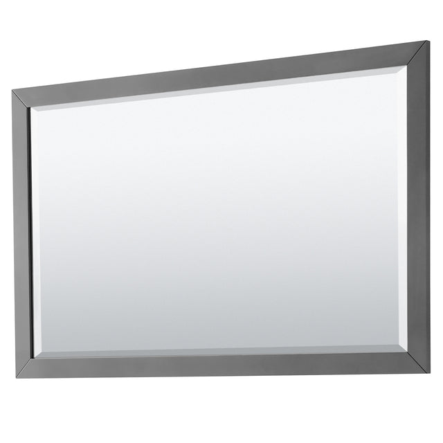 Daria 60 Inch Single Bathroom Vanity in Dark Gray White Cultured Marble Countertop Undermount Square Sink 58 Inch Mirror