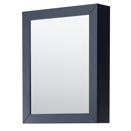 Daria 80 Inch Double Bathroom Vanity in Dark Blue No Countertop No Sink Matte Black Trim Medicine Cabinets