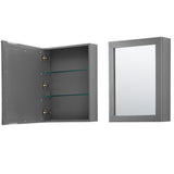 Daria 48 Inch Single Bathroom Vanity in Dark Gray No Countertop No Sink and Medicine Cabinet