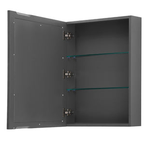 Daria 72 Inch Double Bathroom Vanity in Dark Gray No Countertop No Sink Matte Black Trim Medicine Cabinets