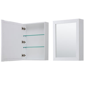 Daria 80 Inch Double Bathroom Vanity in White White Carrara Marble Countertop Undermount Square Sinks and Medicine Cabinets