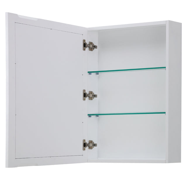 Daria 60 Inch Double Bathroom Vanity in White White Cultured Marble Countertop Undermount Square Sinks Medicine Cabinets
