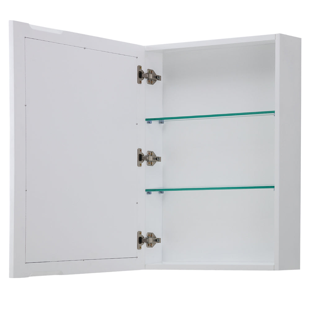 Daria 80 Inch Double Bathroom Vanity in White White Carrara Marble Countertop Undermount Square Sinks and Medicine Cabinets