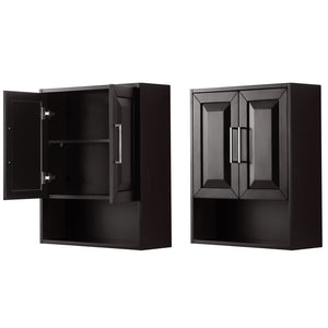 Daria Wall-Mounted Storage Cabinet in Dark Espresso