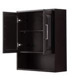 Daria Wall-Mounted Storage Cabinet in Dark Espresso