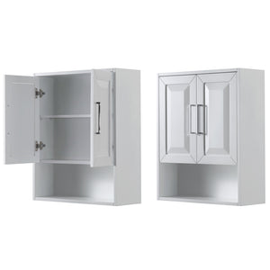 Daria Wall-Mounted Storage Cabinet in White