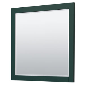 Miranda 42 Inch Single Bathroom Vanity in Green No Countertop No Sink Brushed Nickel Trim 34 Inch Mirror