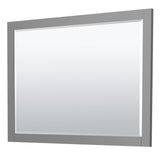 Miranda 48 Inch Single Bathroom Vanity in Dark Gray No Countertop No Sink Brushed Gold Trim 46 Inch Mirror