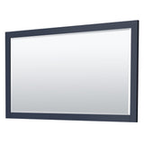 Miranda 66 Inch Single Bathroom Vanity in Dark Blue Carrara Cultured Marble Countertop Undermount Square Sink Brushed Nickel Trim 58 Inch Mirror
