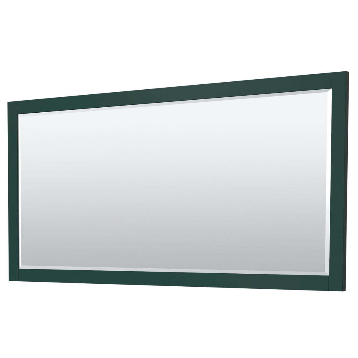 Miranda 72 Inch Double Bathroom Vanity in Green White Carrara Marble Countertop Undermount Square Sinks Brushed Gold Trim 70 Inch Mirror