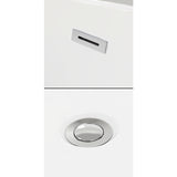 Mermaid 60 Inch Freestanding Bathtub in White with Polished Chrome Trim and Floor Mounted Faucet in Brushed Gold