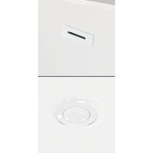 Juno 59 Inch Freestanding Bathtub in Matte White with Shiny White Trim and Floor Mounted Faucet in Matte Black