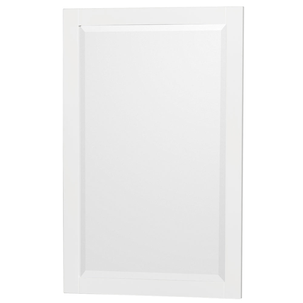 Acclaim 48 Inch Single Bathroom Vanity in White White Cultured Marble Countertop Undermount Square Sink 24 Inch Mirror