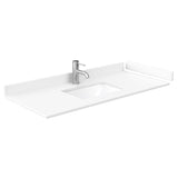 Daria 48 Inch Single Bathroom Vanity in Dark Blue White Cultured Marble Countertop Undermount Square Sink 46 Inch Mirror