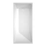 Hannah 67 Inch Freestanding Bathtub in White with Shiny White Drain and Overflow Trim