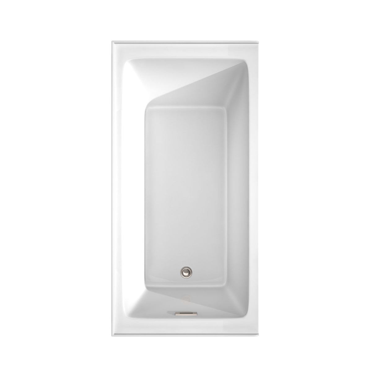 Grayley 60 x 30 Inch Alcove Bathtub in White with Left-Hand Drain and Overflow Trim in Brushed Nickel