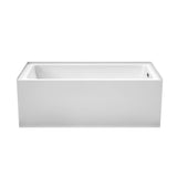 Grayley 60 x 30 Inch Alcove Bathtub in White with Right-Hand Drain and Overflow Trim in Polished Chrome