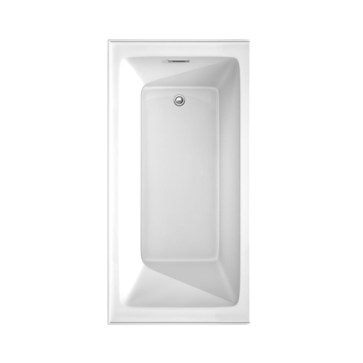 Grayley 60 x 30 Inch Alcove Bathtub in White with Right-Hand Drain and Overflow Trim in Polished Chrome