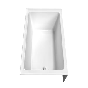 Grayley 60 x 32 Inch Alcove Bathtub in White with Left-Hand Drain and Overflow Trim in Polished Chrome