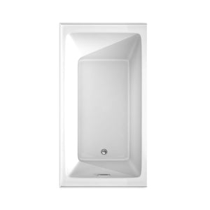 Grayley 60 x 32 Inch Alcove Bathtub in White with Left-Hand Drain and Overflow Trim in Polished Chrome