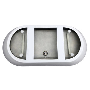 Brooklyn 60 Inch Freestanding Bathtub in White with Polished Chrome Drain and Overflow Trim