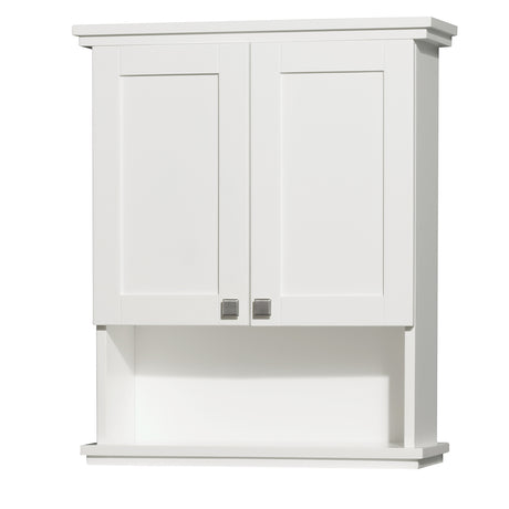 Acclaim Solid Oak Bathroom Wall-Mounted Storage Cabinet in White