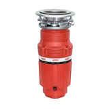 FRANKE WDJ33 1/3 Horse Power Compact Waste Disposer Continuous Feed Torque Master 2400 RPM Jam-Resistant DC Motor in Red/Chrome