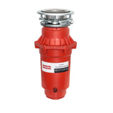 FRANKE WDJ75 3/4 Horse Power Quiet Continuous Feed Waste Disposer Torque Master 2700 RPM Jam-Resistant DC Motor in Red/Chrome
