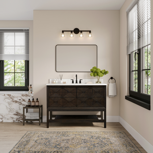 Legion Furniture 48" VANITY BROWN OAK FINISH WITH 1" THICK WHITE ARTIFICIAL STONE WH2248-BO-KD