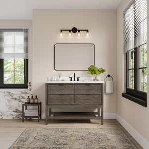 Legion Furniture 48" VANITY GREY OAK FINISH WITH 1" THICK WHITE ARTIFICIAL STONE WH2248-GO-KD