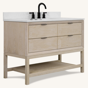 Legion Furniture 48" VANITY WHITEWASHED OAK FINISH WITH 1" THICK WHITE ARTIFICIAL STONE WH2448-WO-KD