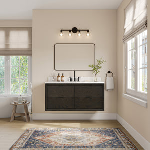 Legion Furniture 48" VANITY BROWN OAK FINISH WITH 1" THICK WHITE ARTIFICIAL STONE WH2548-BO