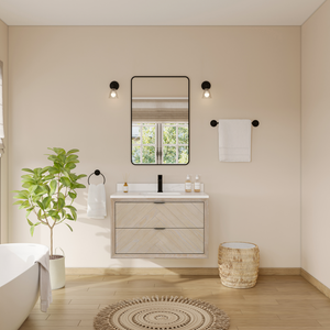Legion Furniture 36" VANITY WHITEWASHED OAK FINISH WITH 1" THICK WHITE ARTIFICIAL STONE WH2636-WO
