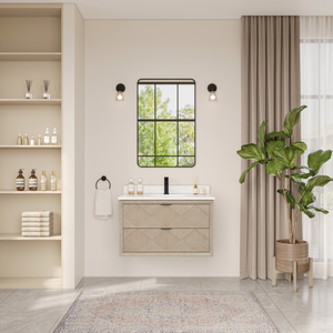 Legion Furniture 36" VANITY WHITEWASHED OAK FINISH WITH 1" THICK WHITE ARTIFICIAL STONE WH2836-WO