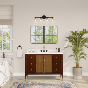 Legion Furniture 48" VANITY BROWN BIRCH FINISH WITH 1" THICK WHITE ARTIFICIAL STONE WH2948-BB-KD