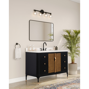 Legion Furniture 48" VANITY BLACK BIRCH FINISH WITH 1" THICK WHITE ARTIFICIAL STONE WH2948-EB-KD