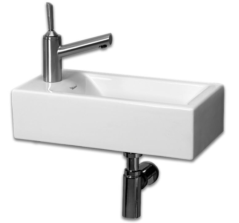 Isabella Collection Small Wall Mount Basin with Center Drain