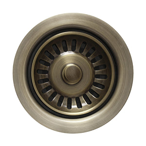 3 1/2" Waste Disposer Trim with Matching Basket Strainer for Deep Fireclay Sinks