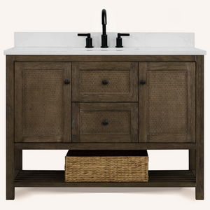Legion Furniture 48" VANITY WITH 1" THICK WHITE ARTIFICIAL STONE WH5148-BR-WITH ACW TOP