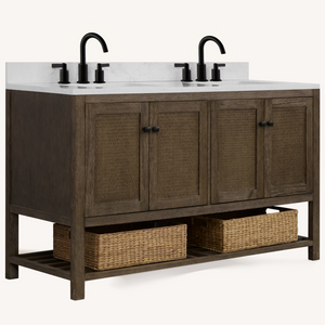 Legion Furniture 60" VANITY WITH 1" THICK WHITE ARTIFICIAL STONE WH5160-BR-WITH ACW TOP