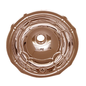 Decorative Round Fluted Design Drop-in Basin with Overflow and a 1 1/4