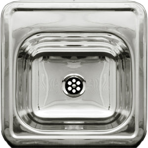 Decorative Square Drop-in Entertainment/Prep Sink with a Smooth Surface