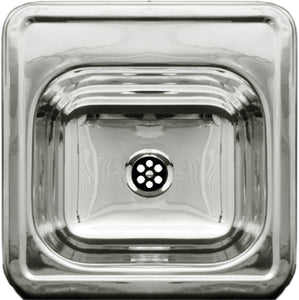 Decorative Square Drop-in Entertainment/Prep Sink with a Smooth Surface