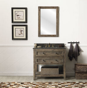 Legion Furniture 36" WOOD SINK VANITY MATCH WITH MARBLE WH 5136" TOP -NO FAUCET WH8036-BR