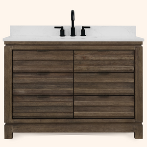 Legion Furniture 48" VANITY WITH 1" THICK WHITE ARTIFICIAL STONE WH8448-WITH ACW TOP