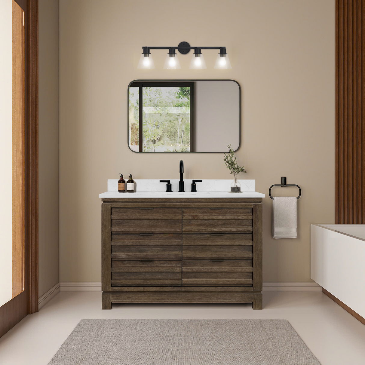 Legion Furniture 48" VANITY WITH 1" THICK WHITE ARTIFICIAL STONE WH8448-WITH ACW TOP